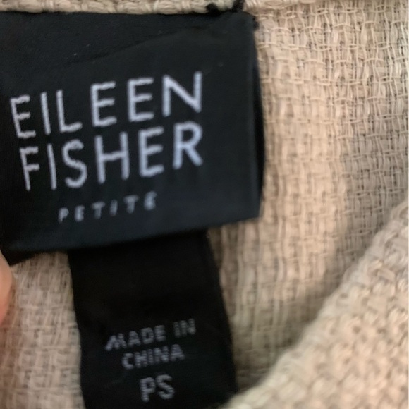 Eileen Fisher Linen Mandarin Collar Button Down Jacket Sz PS - Picture 8 of 9